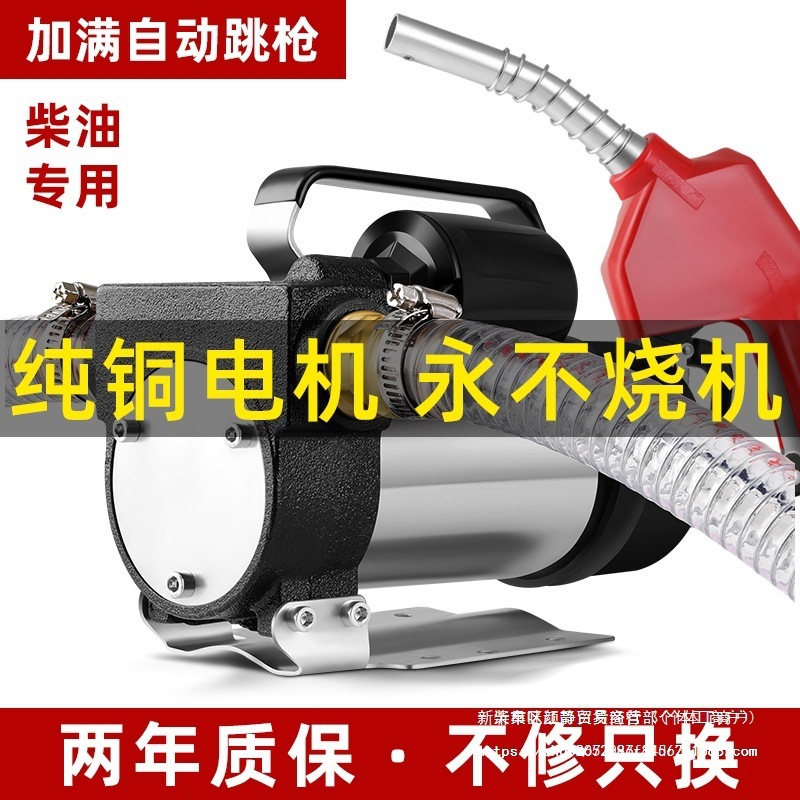 电动抽油泵12v24v通用220v柴油泵小型加油机抽油机自吸泵加油
