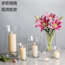 透明复古工艺品蜡烛防风烛台风灯容器扩香石摆件水培玻璃器皿