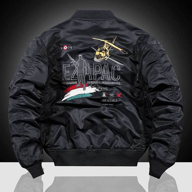 Neu Force MA1 Pilot männer Bestickte Baseball Frühling und Herbst Große Jacke Mantel_voghion.com