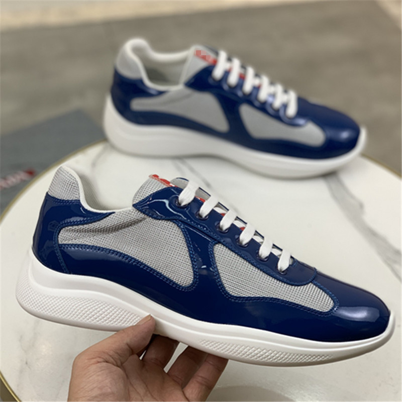European Style Couple's Version P Brand Trendy Hot-Selling Leather and Mesh Casual Sneakers for Men in Large Sizes, Overseas Supply