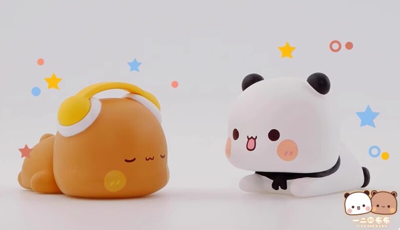 本物の1と2とBubuの日常かわいいミニブラインドボックスフィギュアオーナメントトレンディなおもちゃ周辺機器ガールギフト|undefined