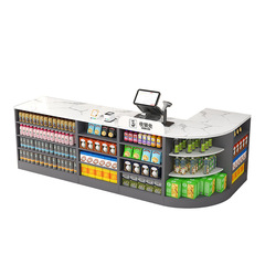 コンビニスーパー岩板レジカウンターシンプル現代母子店コーナーバータバコキャビネットセット展示棚