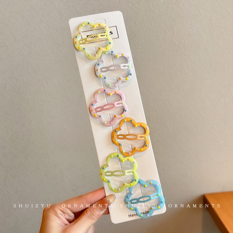 2025 verano pasador de cabello de dopamina colorido lindo frente dulce brocas de cabello rotas no lastimas brocas de cabello adornamientos para el cabello