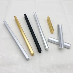 アルミ合金の取っ手の服の食器棚の取っ手のつや消しの2色の1字の形の宇宙アルミニウムの家具の引き出しのまっすぐな取っ手