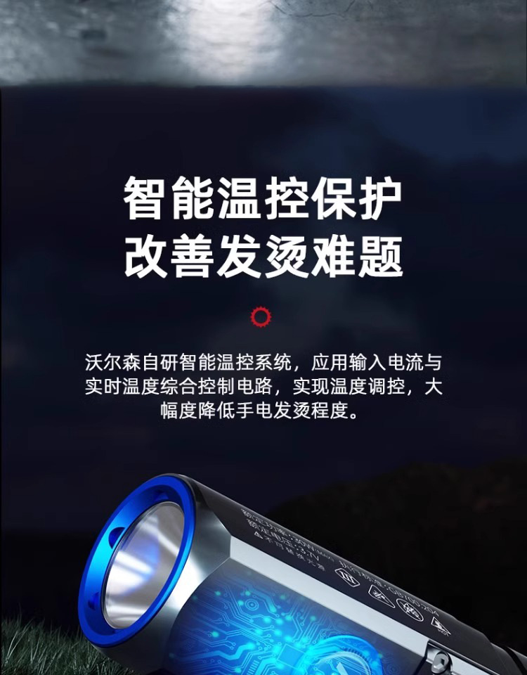 Wholesale Multifunctional Flashlight with Strong Light, Rechargeable, Ultra-Bright, Outdoor Portable Led Spotlight with Magnetic Attachment Work Light