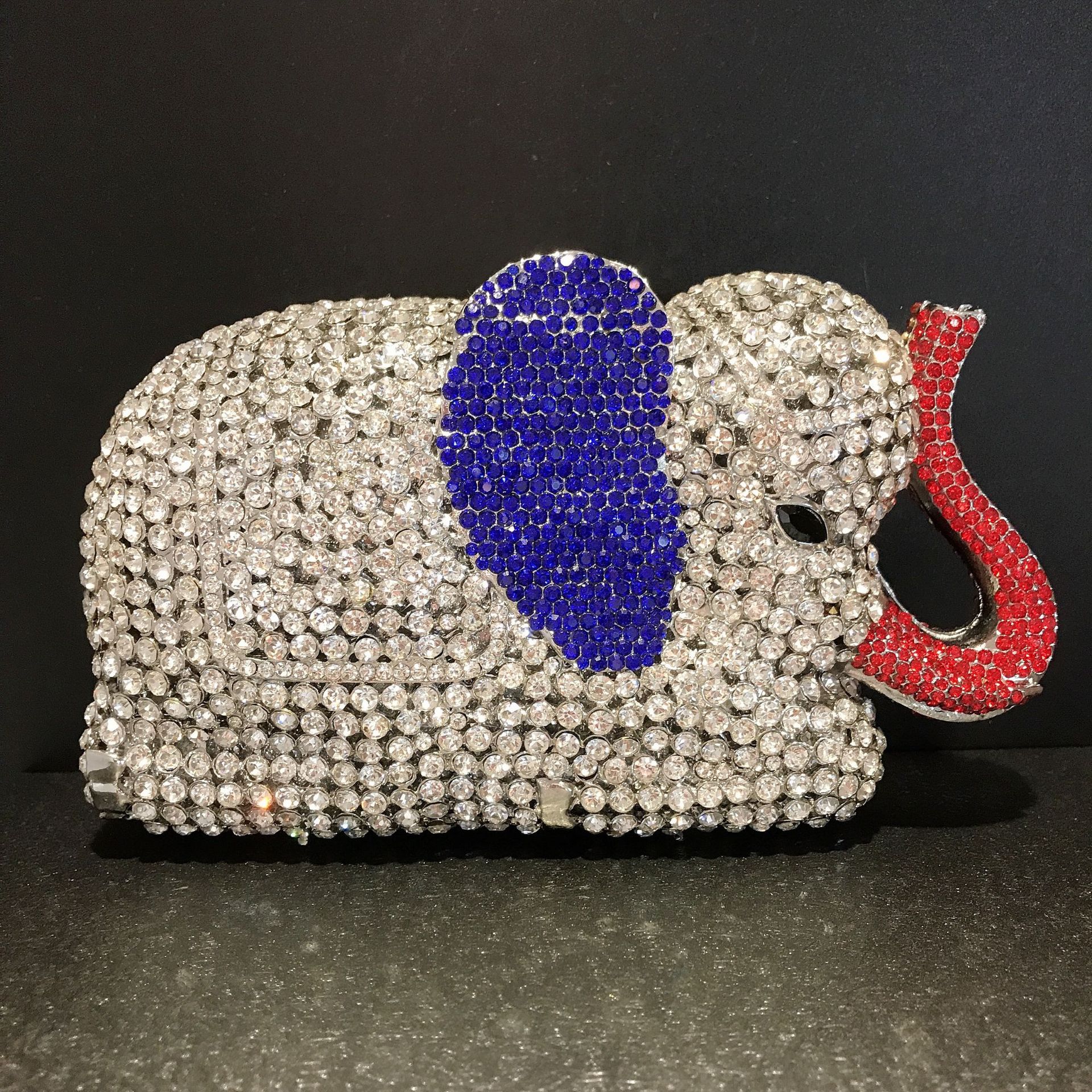 Bolsa de cena de metal europeo y americano, bolsa de cena de diamantes, bolsa de banquete, bolsa de mujer, verde dorado.