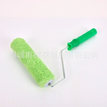 源头制刷厂绿色滚筒刷装修工具刷定制腈纶棉线刷头四根茎支架滚刷
