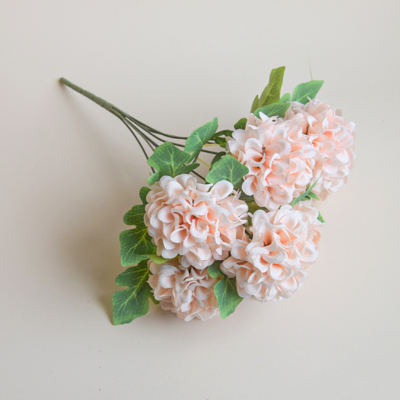 Nuevo ramo artificial decoración de la boda gran Hortensia flor ramo estilo europeo Hortensia bola Flor de seda artificial