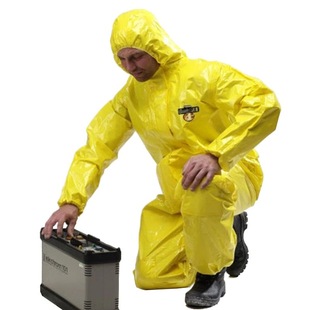 Lexalan Kes CT4SY428PS One-piece Chemical Protection Clothing Liquid Ammonia Six Fluoride Sulfur Acid and Alkali Resistant Chemical Work Clothes