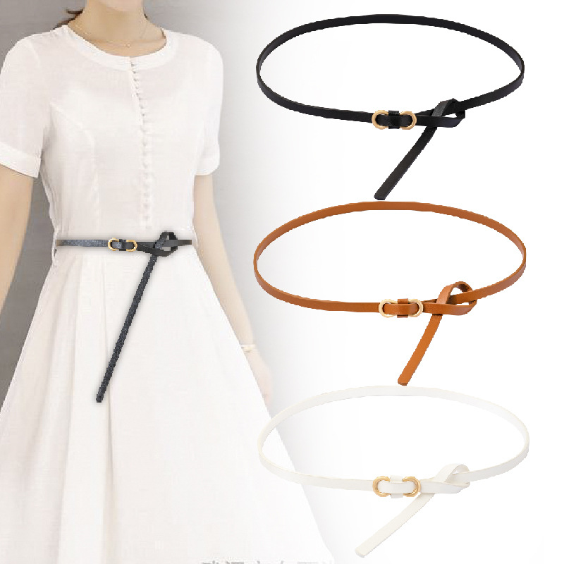 打结腰带女款细学生装饰配连衣裙子大衣衬衫毛衣免打孔酷ins欧美|ru