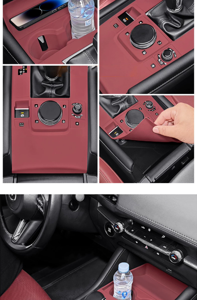 Suitable for Mazda 3 Next Generation Axela central console cup holder silicone pad interior decoration modification anti-slip protection
