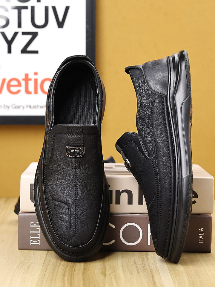 Giày lười nam da mềm mũi nhọn đế thấp chống trượt, kiểu mới phong cách casual — 998 chi tiết 2