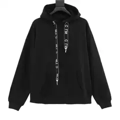 High-Quality Classic Drawstring Long-Sleeved Letter Logo Hoodie for Men and Women, Loose Hooded Sweatshirt for Couples, Versatile
