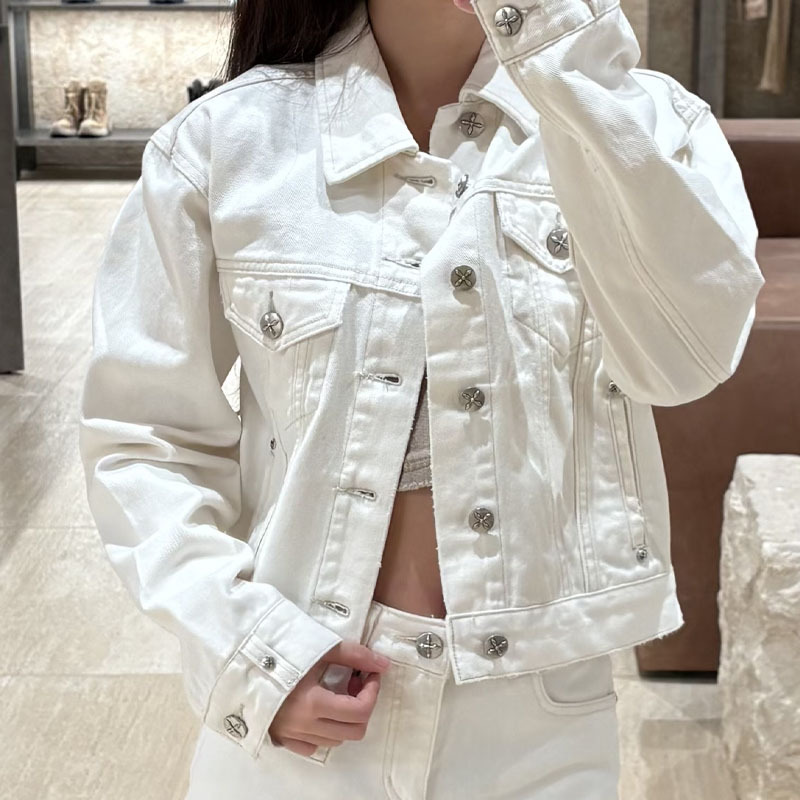 Smfk Cross Eternal Slim Fit Denim Jacket All-Cotton Slim Fit Black and White New Casual Short Coat Spring Women's Top Smfk Cross Eternal Slim Fit Denim Jacket All-Cotton Slim Fit Black and White New Casual Short Coat Spring Women's Top