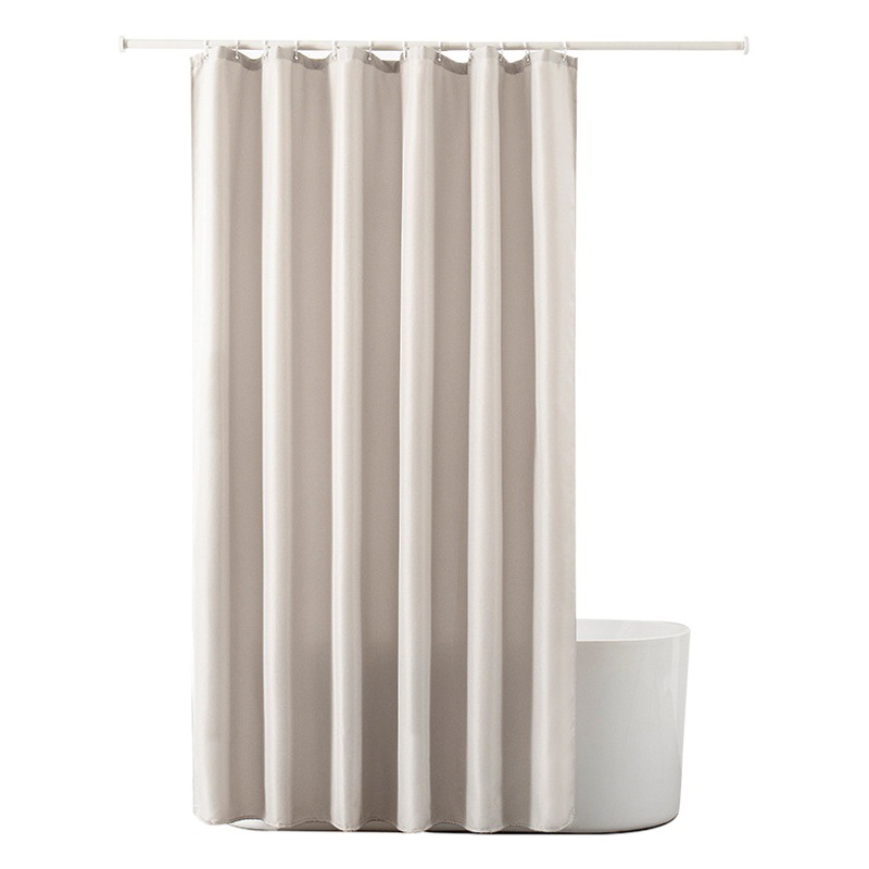 Suministro transfronterizo 235g peso imitación de lino Cortina de ducha de color sólido impermeable engrosada baño partición cortina de tela de poliéster cortina de baño