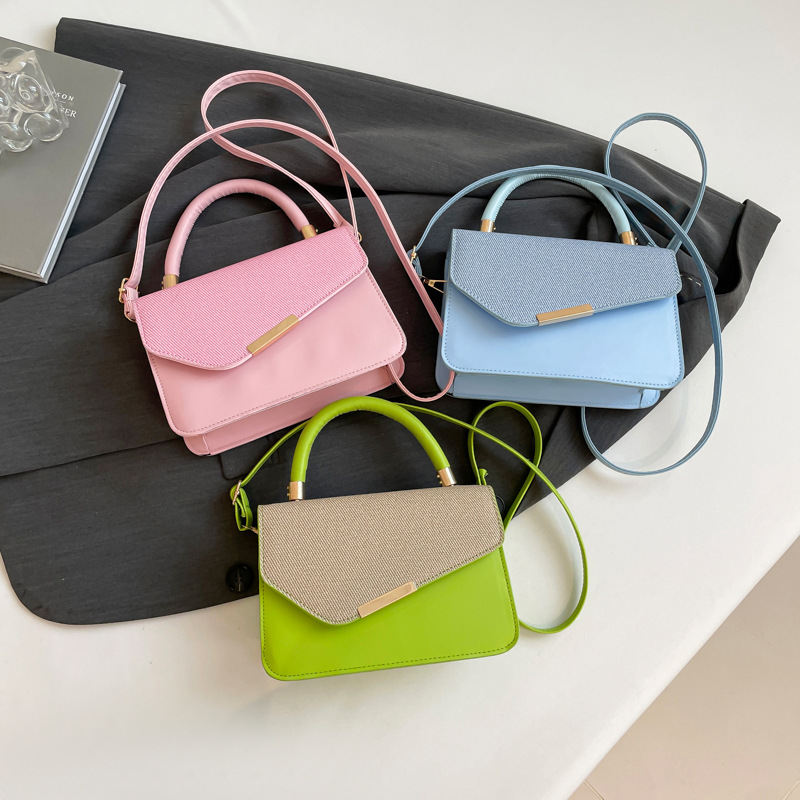 Bolso de mujer transfronterizo 2025 nuevo bolso de mujer ligero de lujo empalme estilo estilo de moda texturas de color bolso de mano