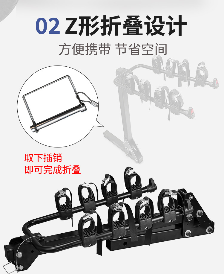 Bicycle Rack Car Rear Mount Bicycle Trunk Rack Rear Rack Frame Suspension Rack Mountain Bike