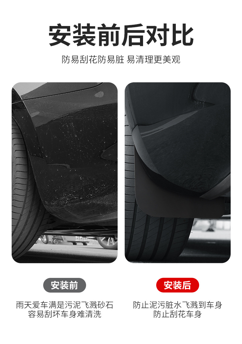 Applicable to Tesla New Version Model 3 fender front and rear tire Fender protective essential car supplies