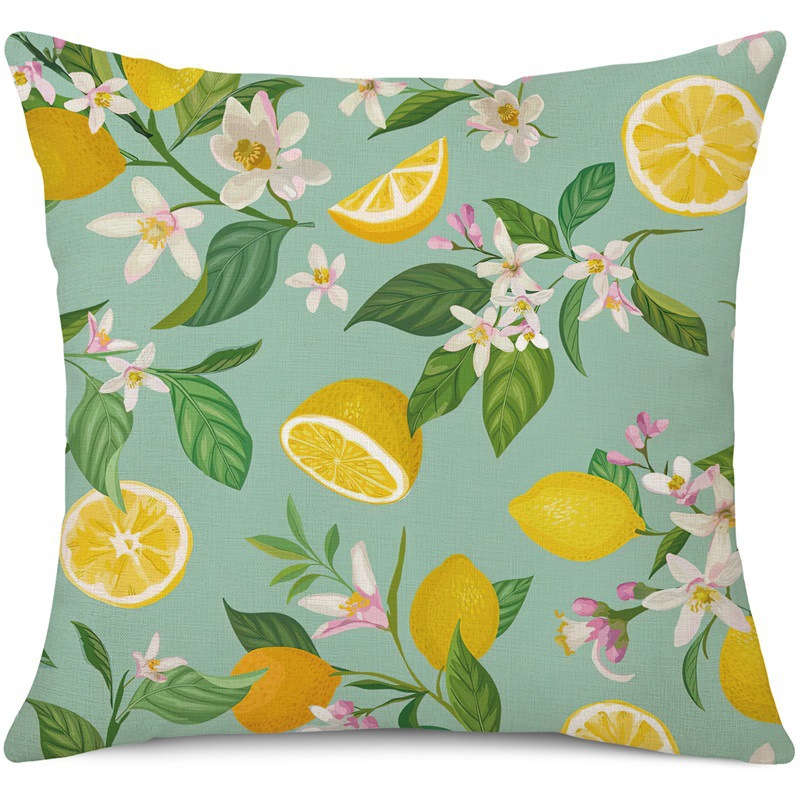Amazon limón fresco serie de frutas almohada de oficina siesta almohada almohada de casa almohada de cubierta