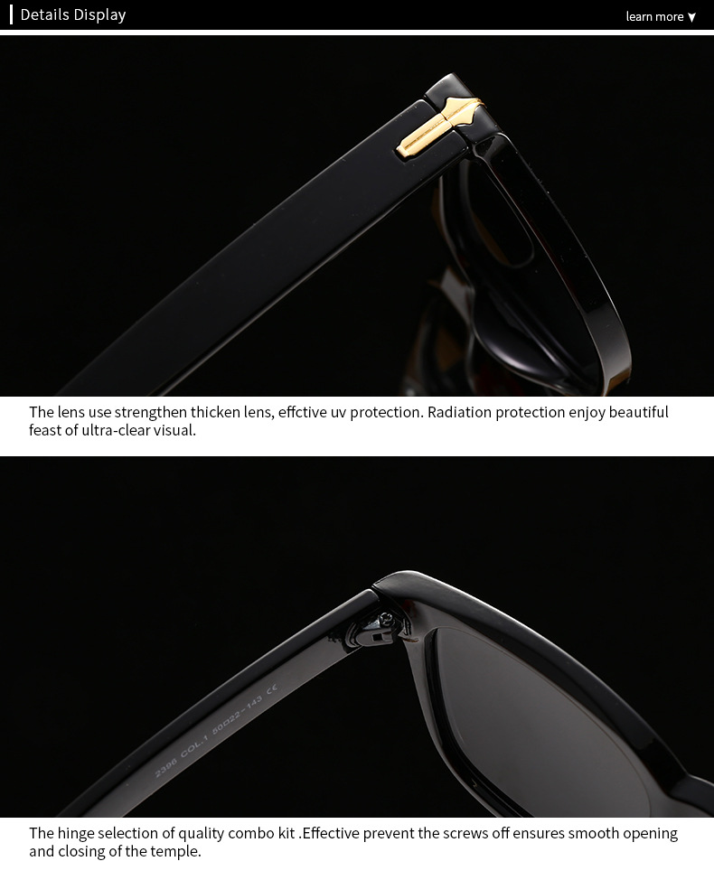 Square Polarised Sunglasses For Men And Women Large Frame Style_voghion.com