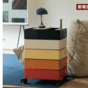 레드-오렌지-튤립 옐로우-베이지-스틸 블루-스틸 블루 트레이(아래에서 위로) + 블랙 휠