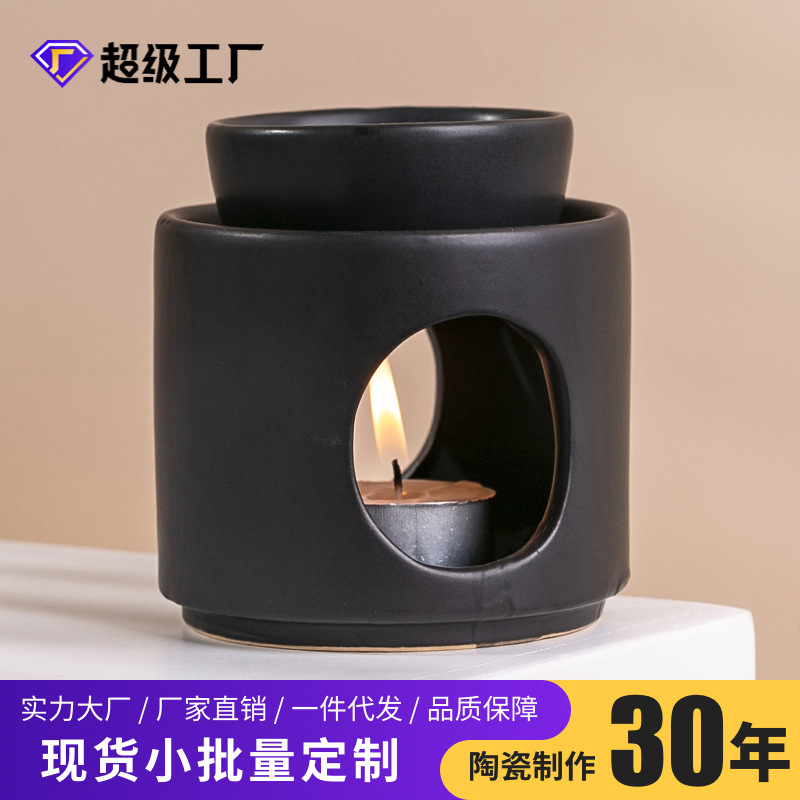 Lámpara de aceite refinada multifuncional Base de té caliente Estufa de velas de aromaterapia Estufa de madera de agar de sándalo