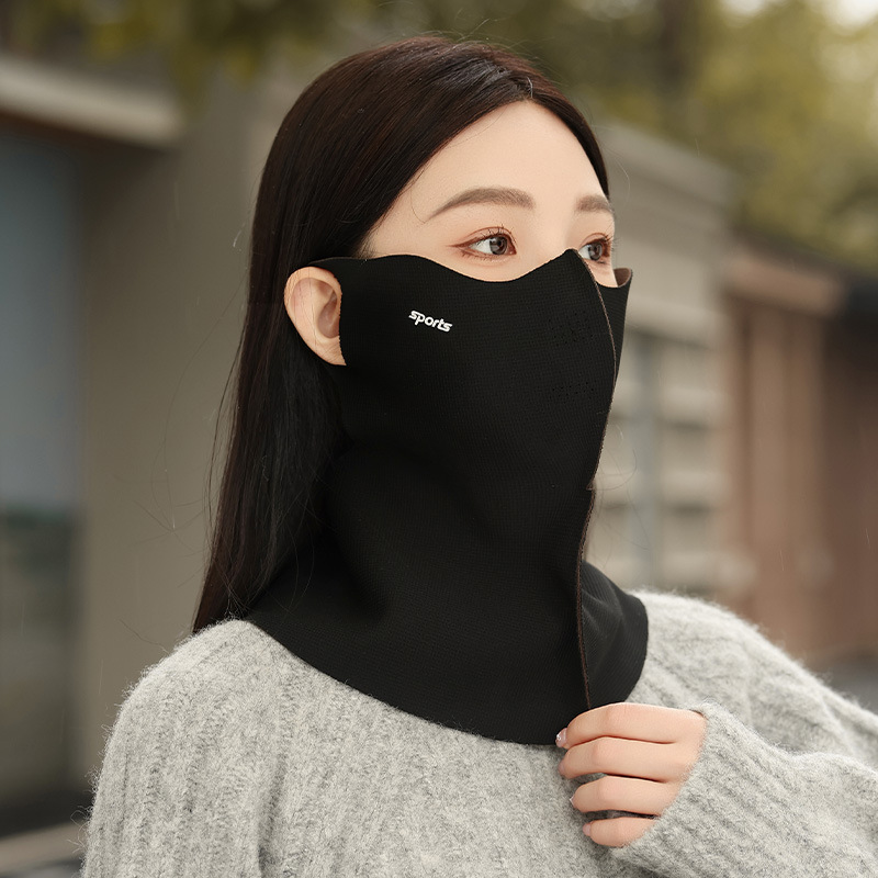 长款冬季防风保暖口罩女护脖子立体显脸小高颜值骑车防晒防寒面罩|undefined