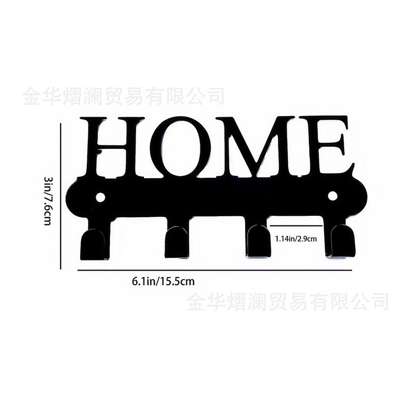 クロスボーダー創意デザイン起爆HOMEアルファベット置物フックキッチンフックホームキー収納鉄芸ラック|undefined