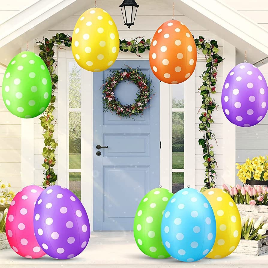 Cross-border New Inflatable Easter Egg Hanging Outdoor Courtyard Venue Layout Holiday Party Decoration Props