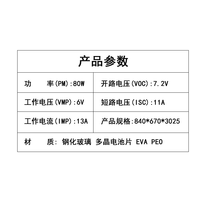 Fábrica directa 80w6v ingeniería panel solar de aluminio recargable marco policristalino silicio monocristalino módulo fotovoltaico
