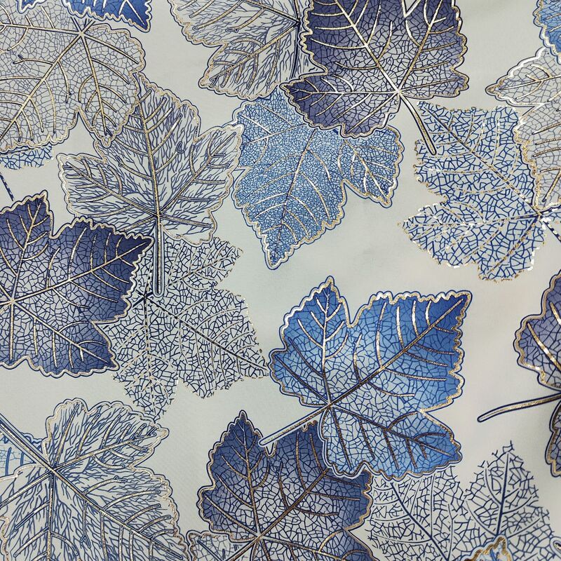 Four-Way Stretch Printed Fabric New Gold Leaf Embossed Positioning Print In-Stock Shirt Dress Mom's Clothing Fabric