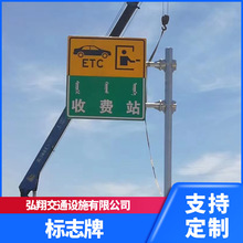 高速公路交通标志牌道路指示牌驾校停车场限高限速F型立杆