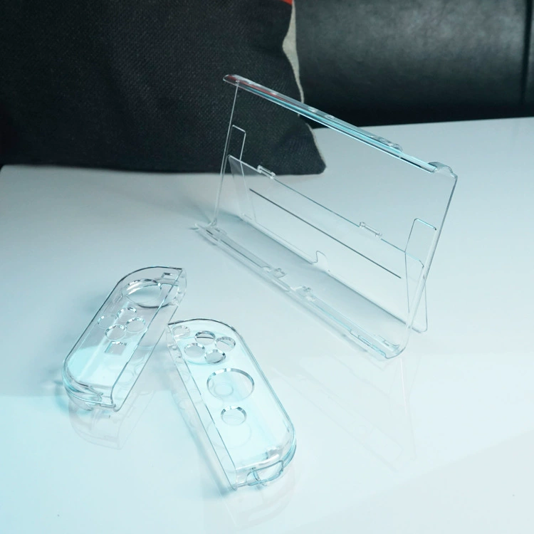 Защитная оболочка из PC для Nintendo Switch OLED, прозрачная кристаллическая оболочка раздельного типа, защитная крышка главного блока с окном доступа