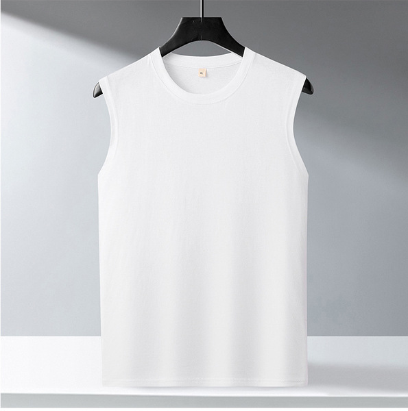 플러스 사이즈 슬림 민소매 크루 넥 티셔츠 여성용 100.00kg 통근 중량 기본 화이트 베이스 셔츠 AliExpress 퓨어 코튼