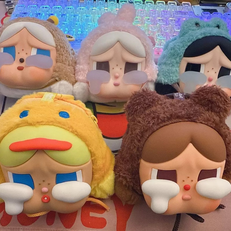 新製品クロスボーダー泣き赤ちゃんヘッドフォンバッグ小銭入れCRYBABYティアーズファクトリーシリーズビニールフェイストレンディぬいぐるみハンギング|undefined
