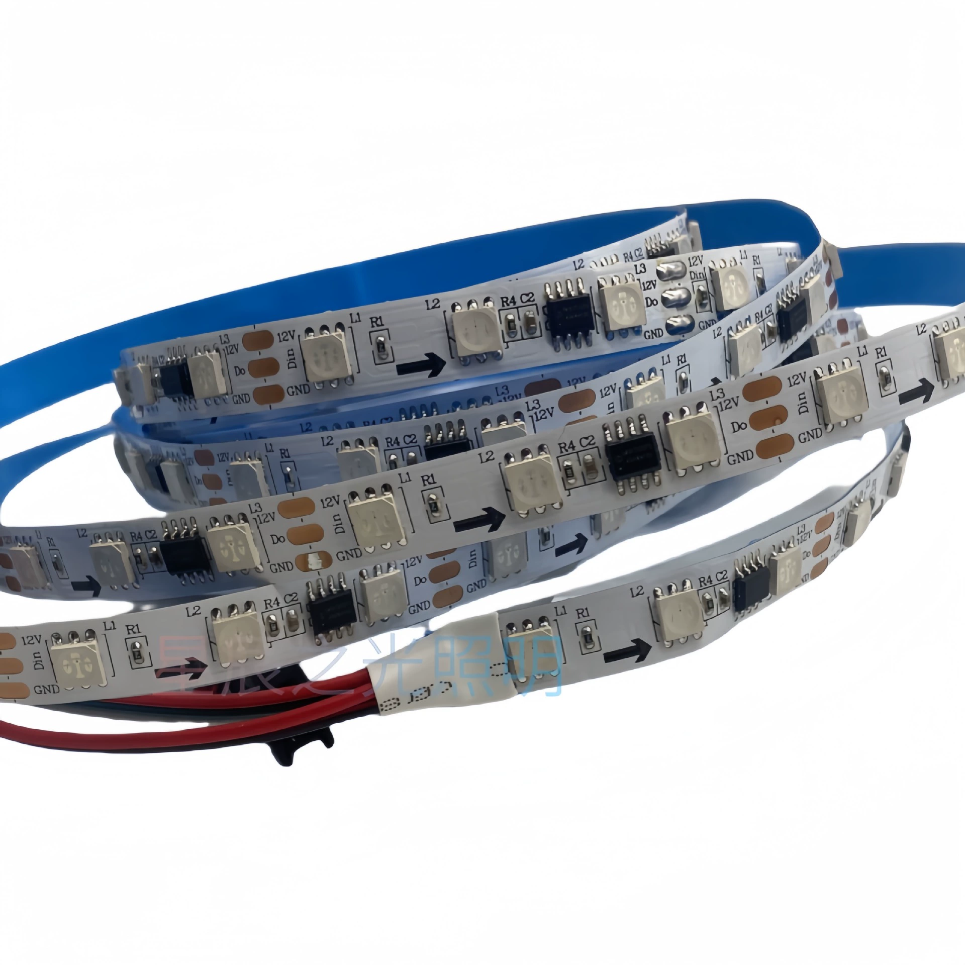 Светодиодная лента Phantom 12 В, 5050 RGB, 60 светодиодов/м (разрезная, без защиты)