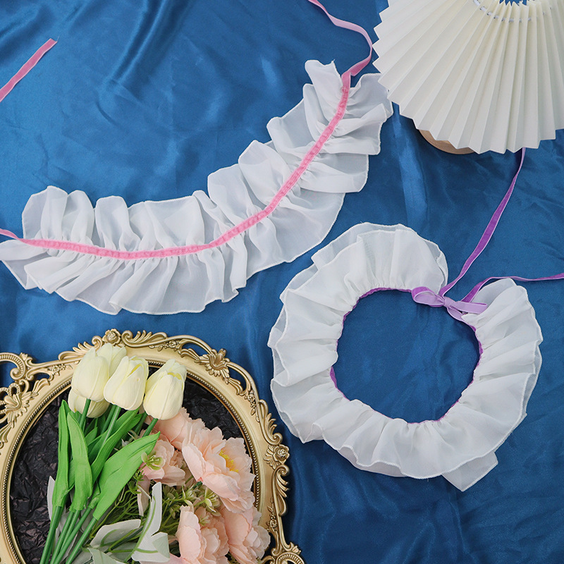 Amazon nueva red de encaje Lolita de cuello accesorios de fiesta de baile espectáculo de disfraz de edad TK