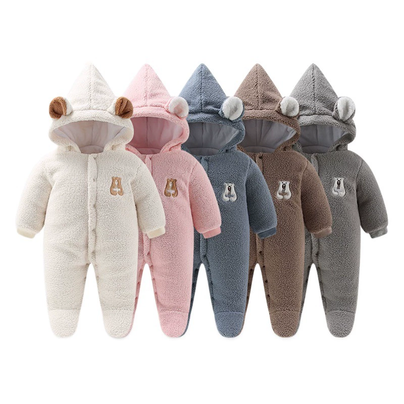Одежда для новорожденных, комбинезон, осенне-зимний костюм, утолщенная и теплая верхняя одежда интернет-знаменитостей для мужчин и женщин, зимняя одежда для прогулок, сезон