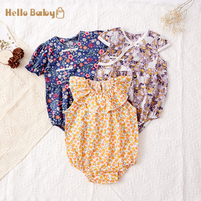 goods in stock summer baby Conjoined Romper Sleeveless Newborn clothes Newborn Female baby triangle Romper Climbing clothes