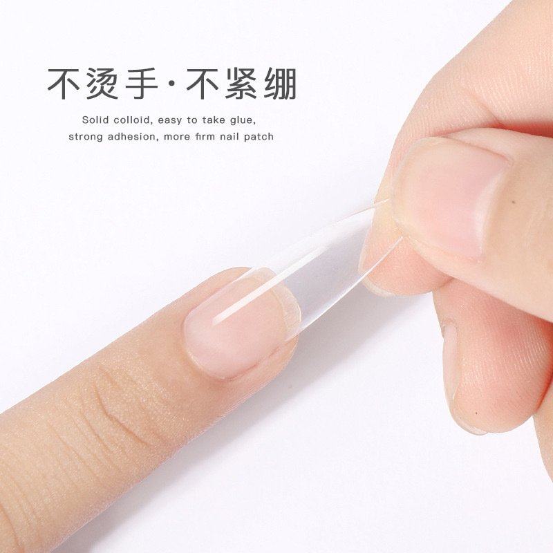 Tecnología negra uñas parche sólido pegamento adhesivo pasta fuerte nueva fototerapia extensión uñas gel clavo gel