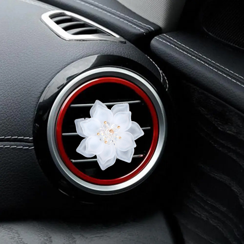 Salida de aire acondicionado de aromaterapia de coche, flor de loto creativa, decoración de fragancias de coche, celebridad de Internet, perfume de coche, decoración de mujer