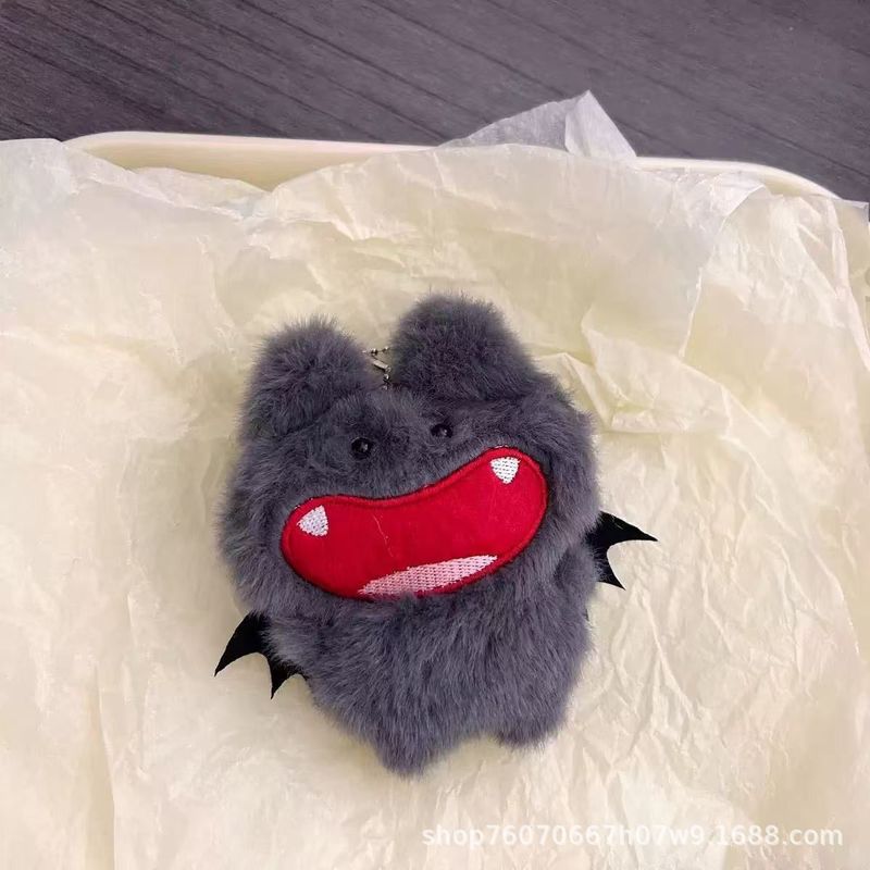 超萌恶魔蝙蝠毛绒公仔钥匙扣包挂件节日常用喜庆礼物情侣学生挂件|undefined