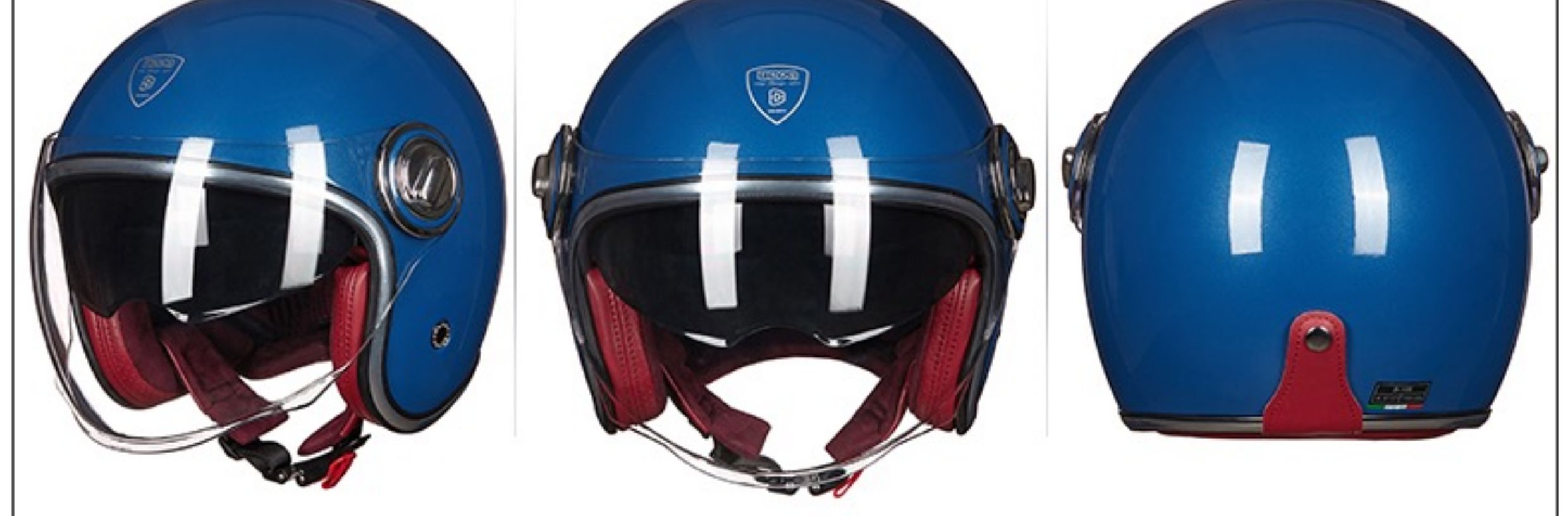 Motorcycle Helmet Harley Double Lens Electric Bike Retro Half Helmet