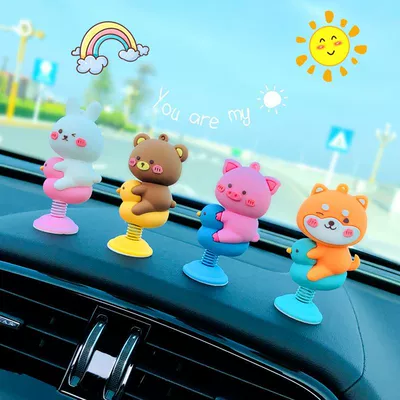 Avtomobil Bəzəkləri Bobblehead Kukla Şirin Heyvan Yay Avtomobil Daxili Bəzək