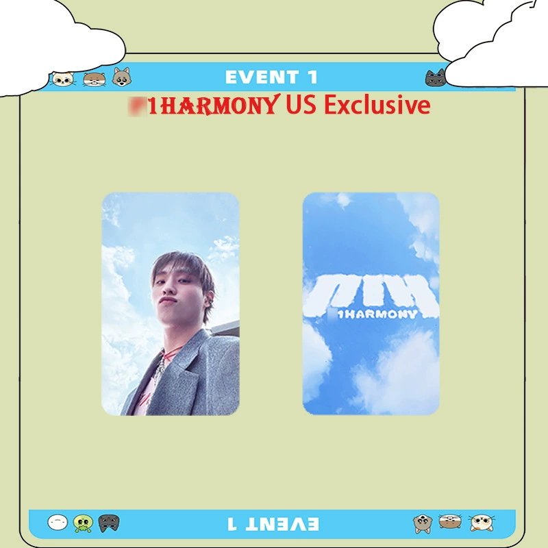 Набор фотокарточек (P1HARMONY DUH! US Exclusive), 54×85 мм, 6 шт., двусторонняя медная бумага