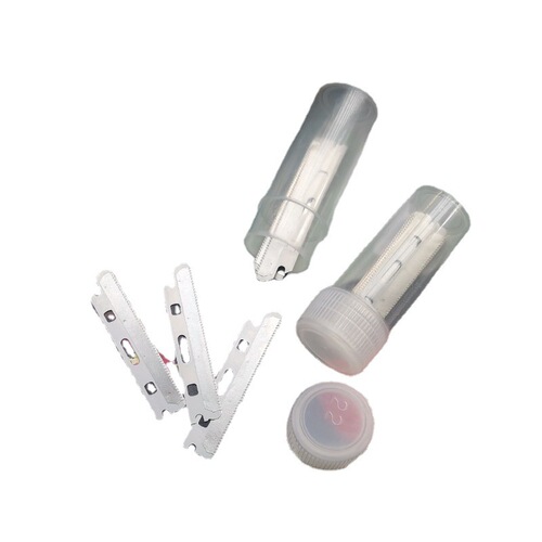 Manufacturer wholesale eyebrow trimmer blades 10 pieces, easy to carry stainless steel macro blade