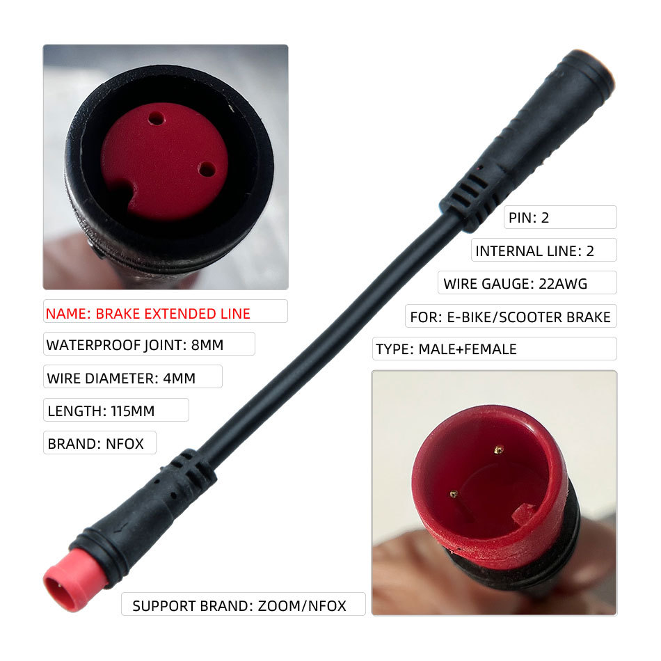 Línea de extensión de cable roto NFOX a línea de secuencia cabeza masculina cabeza femenina resorte seco sentido magnético línea de señal 2 pin 3PIN4 pin 5 pin 6 pin