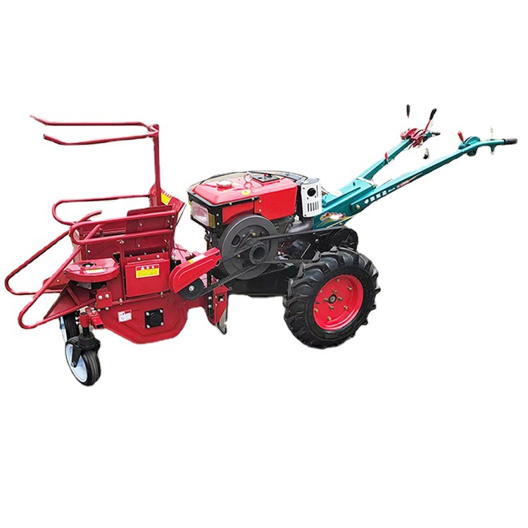 新型玉米摘穗机手扶车带单行玉米收割机柴油机192一体玉米收获机