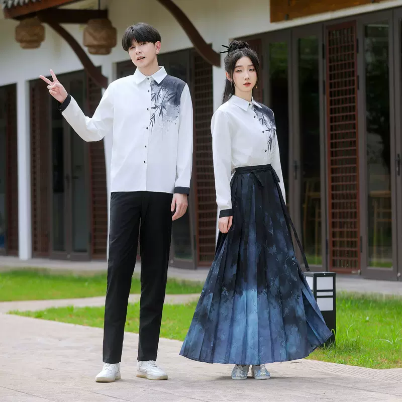 2024新中式套装中国风复古裙班服汉元秋冬长袖校服