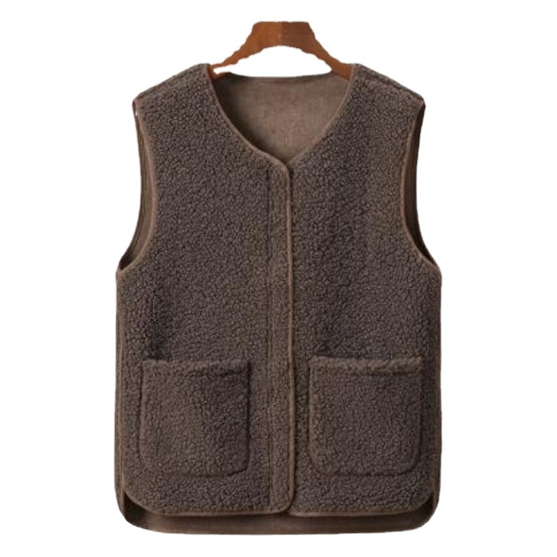 Chaleco de las mujeres nuevo Estilo Chaleco de piel bereber polar estilo coreano Otoño e Invierno versátil chaleco image 1